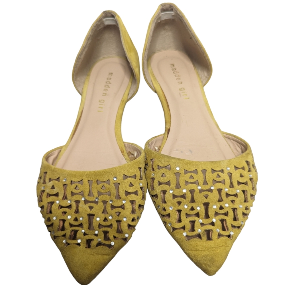 Madden girl yellow flat shoes